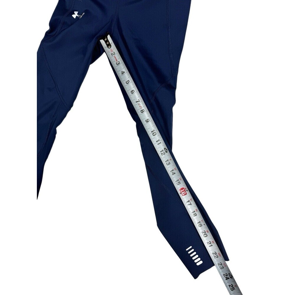 Under Armour HeatGear Compression Leggings Navy High Rise SpeedPocket Women’s S - Picture 9 of 9